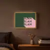 Donkergroen - Tekst - Schaduw - Grafisch Light Box met batterij (Wandlamp) middel -sfeer4