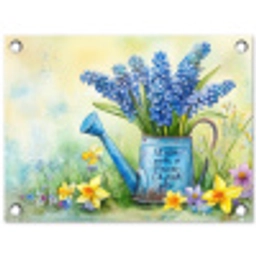 Lavendelbloemen - Quote - Gieter tuinposter los doek klein -3d