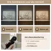 Bloemen - Wit - Natuur - Grijs - Modern Light Box met batterij (Wandlamp) middel -USP_lichtkleurNL