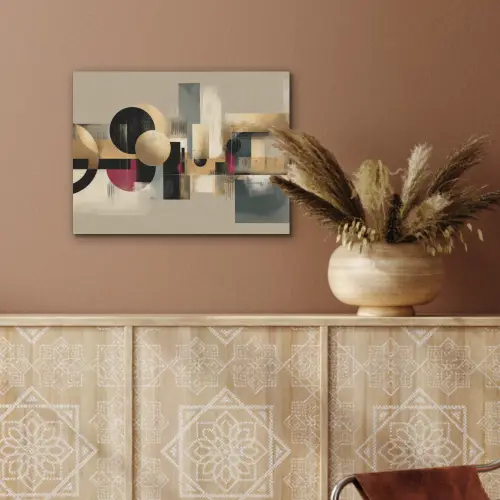 Abstract - Vormen - Beige - Texturen PET vilt klein -sfeer4