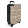 Lichte houten planken met horizontale nerf NBS - Handbagage koffer - Volwassenen Unisex middel -productfoto_3d