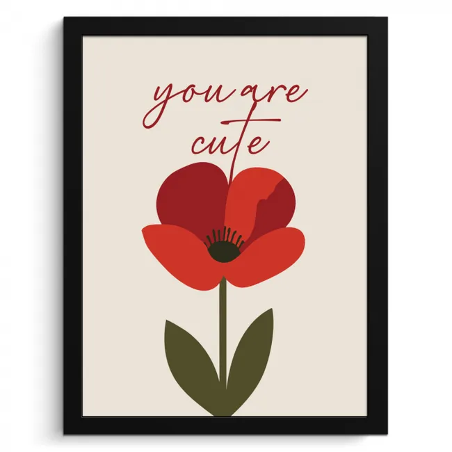 Klaproos - Bloem - Rood - Valentijn KitchenYeah - Keuken - Fotolijst klein -3d