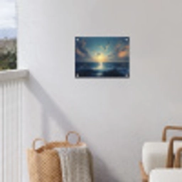 Meeuwen - Zee - Wolken -Blauw tuinposter los doek klein -sfeer8