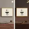 Beige - Japandi - Wabi sabi Light Box met batterij (Wandlamp) middel -sfeer3