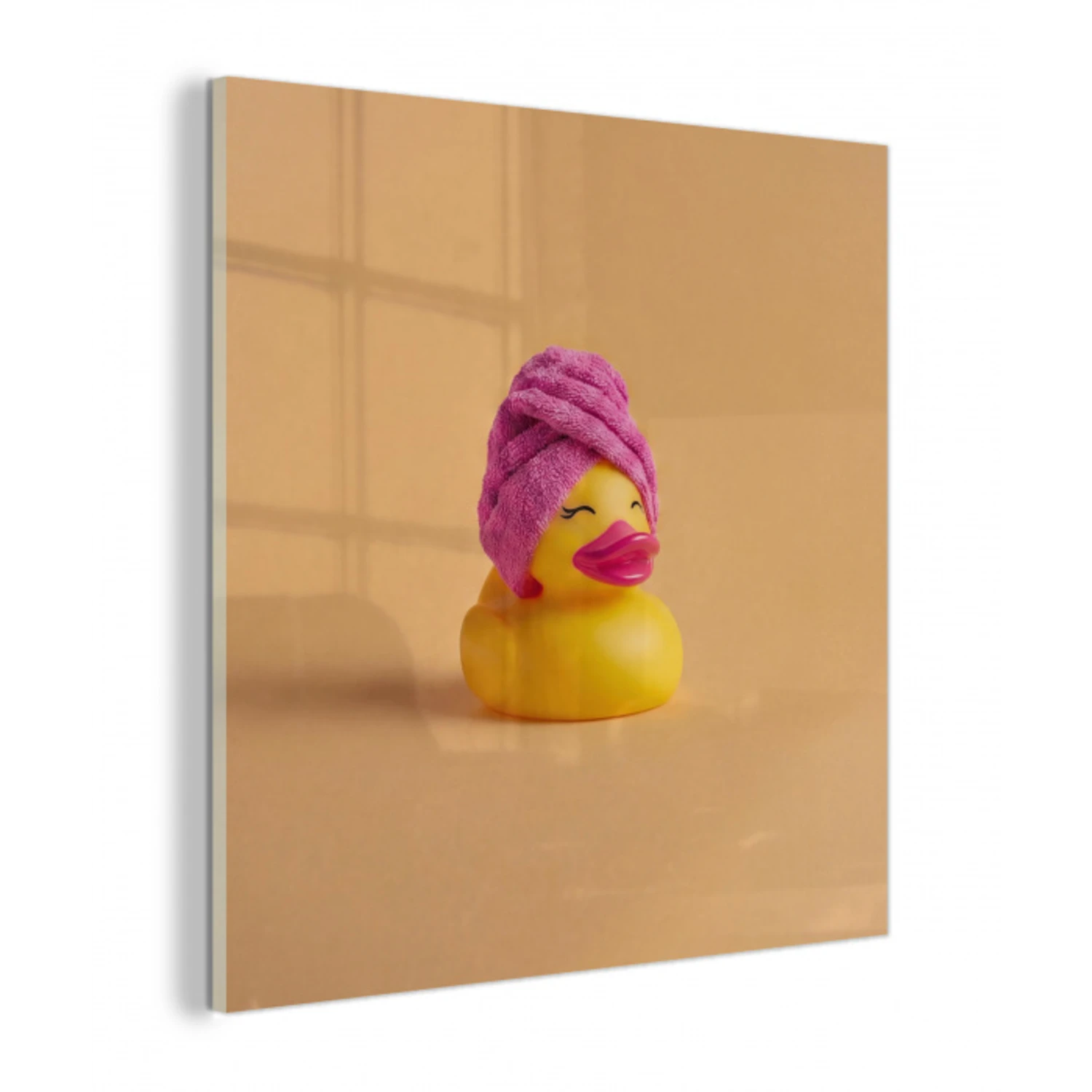 Badeend - Handdoek - Kleurrijk plexiglas 5mm klein -z3d