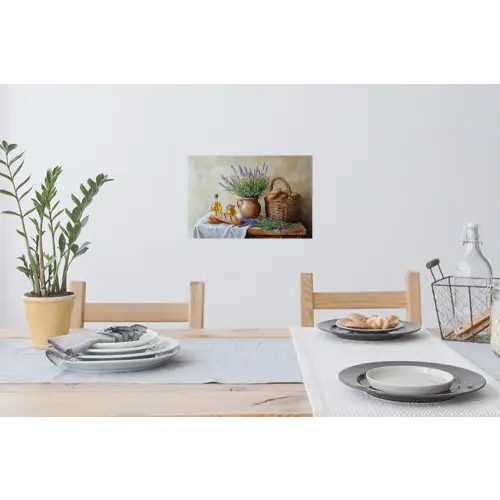 Lavendel - Brood - Stilleven Muursticker klein -eettafel