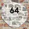 Natuurstenen - Modern Naambord Organisch middel -sfeer10