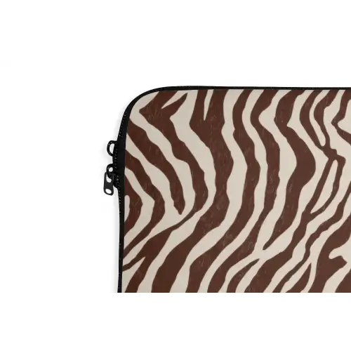 Zebra - Patroon - Zwart - Wit laptophoes neopreen klein 279 -detail