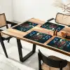 Uil - Mozaïek - Maan - Nacht Placemat vinyl groot -zzsfeer4_Kitchenyeah-website