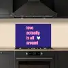 Tekst - Valentijn - Love - Blauw keuken achterwand spatscherm klein -sfeer1