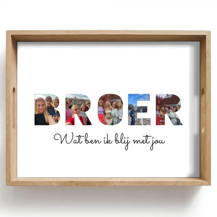 Broer - Lettercollage Dienblad Rechthoek middel -z3d_shopping