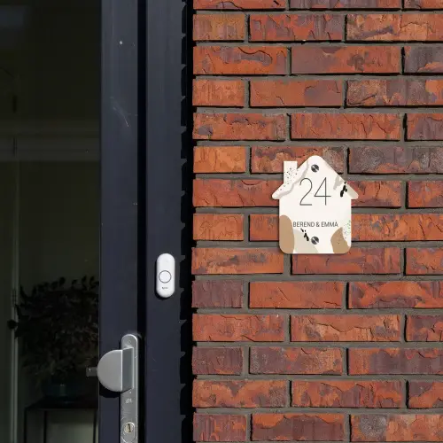 Abstracte vormen - Klassiek Naambord Huisje klein -sfeer2