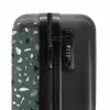 Terrazzo patroon veelkleurig groen NBS - Handbagage koffer - Volwassenen Unisex middel -slot