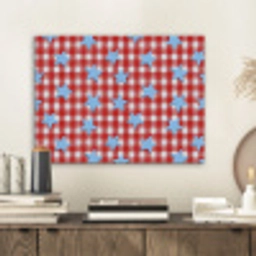 Ruit - Sterren - Rood PET vilt klein 837 -sfeer1
