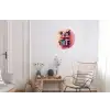 Planken - Boeken - Bladeren Wandcirkel aluminium klein -woonkamer