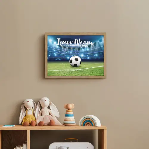 Voetbal - Stadion - Bal - Jongens Light Box met batterij (Wandlamp kind) middel -sfeer2_kind