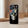 Bloemen - Schedel - Kleurrijk Telefoonhoesje iPhone 17 Pro klein -sfeer2