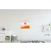 Zon - Heuvels - Abstract - Roze textielposter latten blank klein -kinderkamer