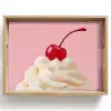 Kers - Slagroom - Roze Dienblad Rechthoek middel -z3d_shopping