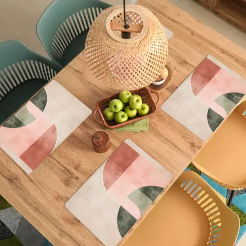 Cirkel - Abstract - Roze Placemat vinyl groot -zzsfeer5_Kitchenyeah-website