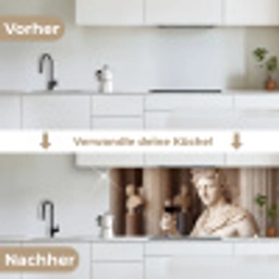 Klassiek - Marmer - Wijn keuken achterwand 2 middel -voor-na_DE