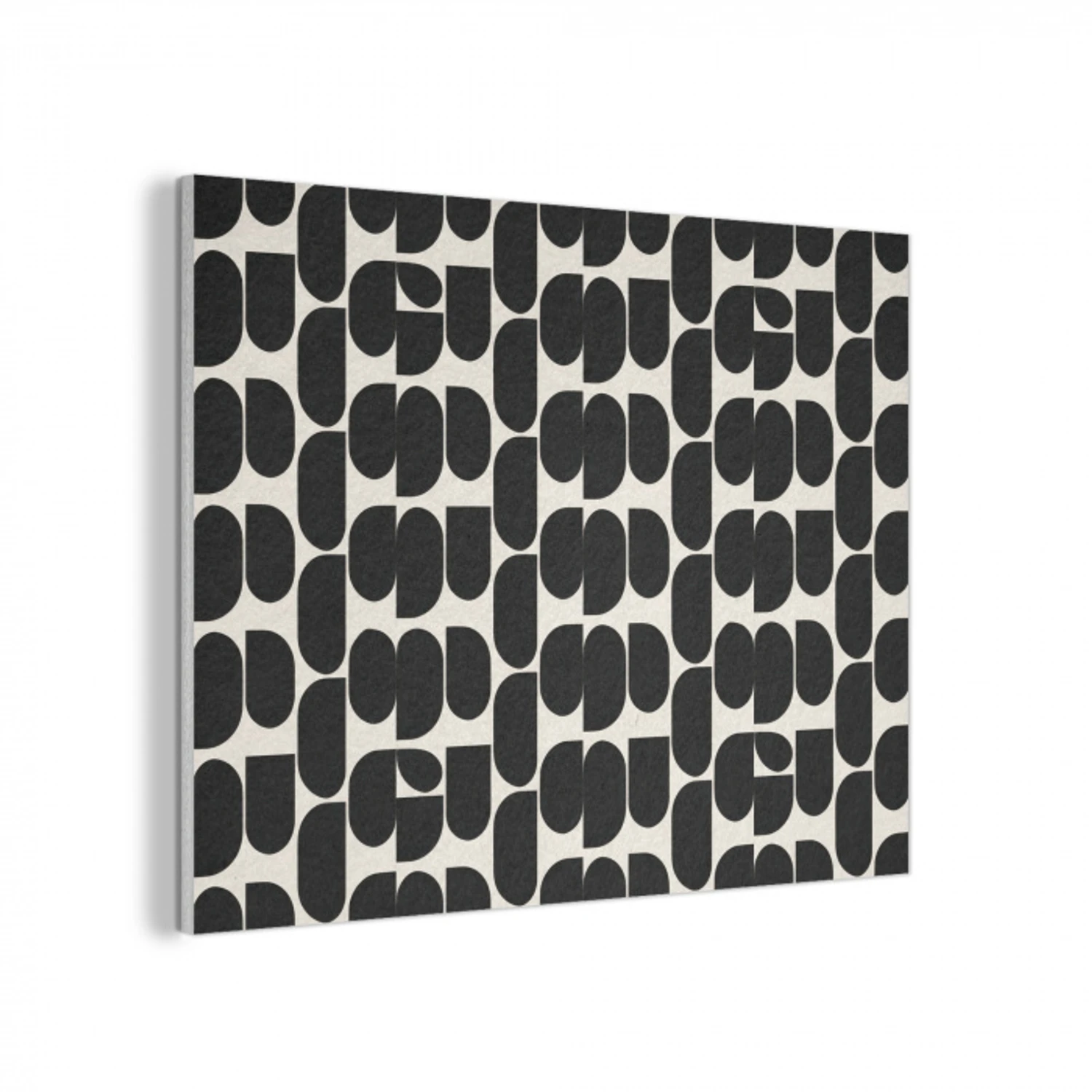 Modern - Patroon - Zwart PET vilt klein 837 -3d