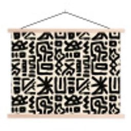 Geometrisch - Figuren - Zwart textielposter latten blank klein 122 -3d