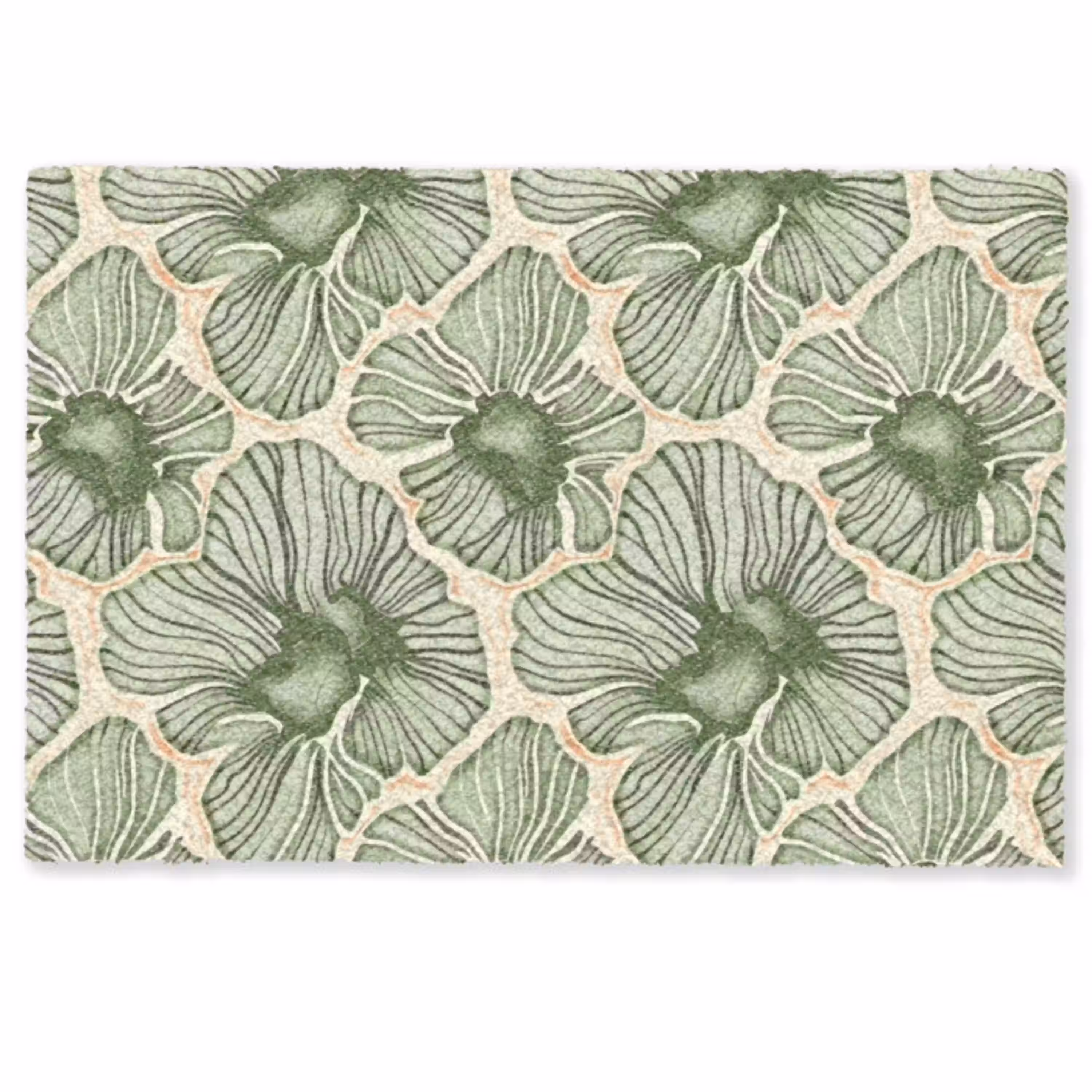 Groen - Botanisch - Bloemen - Organisch - Patroon Deurmat klein 898 -zkaufland3d