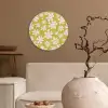 Bloemen - Roze - Getekend - Patroon Wandcirkel kunststof plaat 5mm dik klein -sfeer1