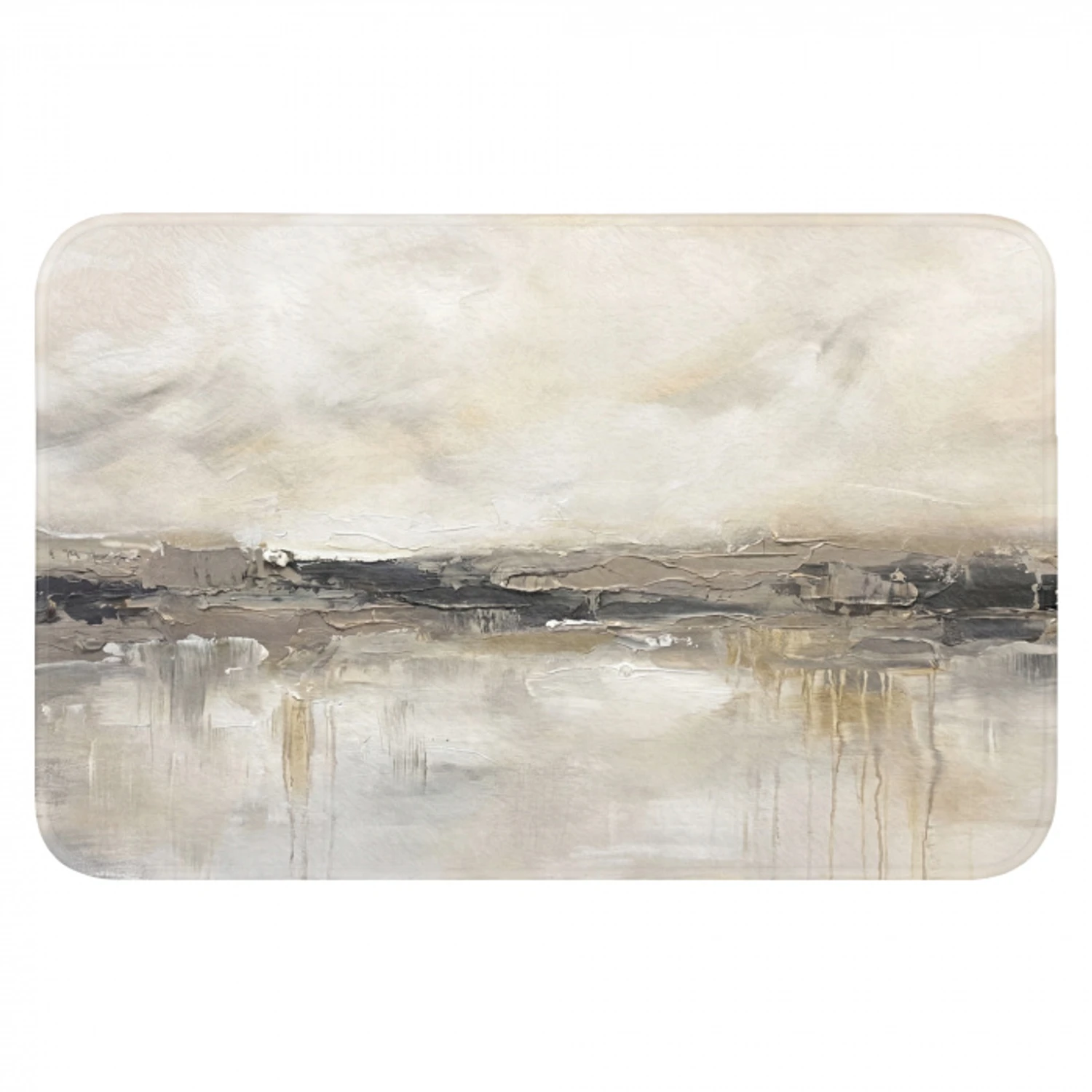 Landschap - Horizon - Natuur - Abstract - Neutraal Badmat klein -3d