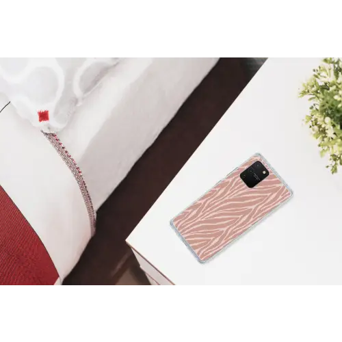 Lichtroze - Zebra - Patroon - Donkerroze Telefoonhoesje Samsung Galaxy S10 Lite klein 364 -kamerS10Lite