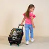 Kitten tussen bloemen Kinderkoffer - Zwart klein -sfeer1