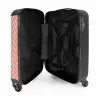 Visgraatmotief met roze en bruintinten NBS - Handbagage koffer - Kinderen Unisex middel -binnenkant