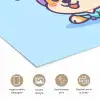 Corgi - Koptelefoon - Blauw - Muzieknoten poster papier klein -closeup_NL