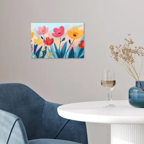 Illustratie - Bloemen - Kleurrijk poster papier klein -sfeer3