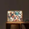 Hond - Dieren - Patronen - Bruin - Meiden - Jongens Light Box met batterij (Wandlamp kind) middel -sfeer1_kind