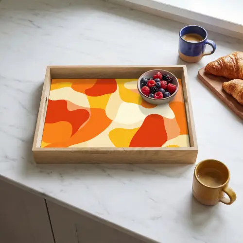 Abstract - Vormen - Oranje Dienblad Rechthoek middel -sfeer2