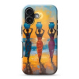 Vrouwen - Strand - Zondsondergang Toughcase MagSafe Apple iPhone 17 klein -3d