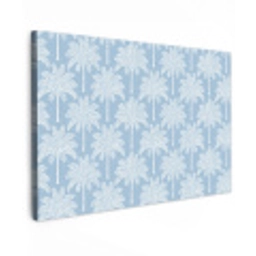 Palmboom - Modern - Blauw Tuinposter op houten frame 2 cm dik klein 845 -3d