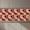 Bloemen - Abstract - Aardetinten keuken achterwand 2 middel 871 zz_3dshopping