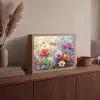Bloemen - Kleurrijk - Waterverf - Natuur - Zomer Light Box met batterij (Wandlamp) middel -sfeer2