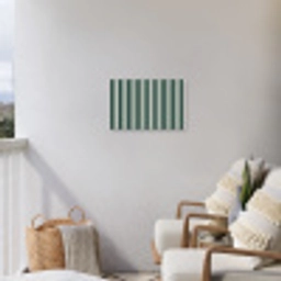 Strepen - Klassiek - Groen Tuinposter op houten frame 2 cm dik klein 845 -sfeer1