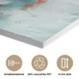 Abstract - Kunst - Gold - Blauw PET vilt klein -closeup_DE