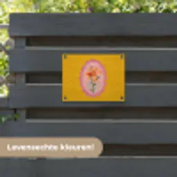 Lelie - Oranje - Lijst - Ovaal tuinposter los doek klein -sfeer3