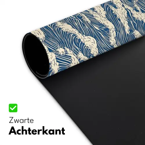 Golven - Klassiek - Blauw Muismat XXL klein 681 -sfeer2