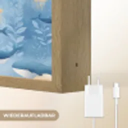 Walvissen - Oceaan - Blauw Light Box met batterij (Wandlamp) middel 907 -USP_websiteoplaadbaarDE