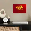 Bloem - Goud - Glazen poster papier klein -sfeer1