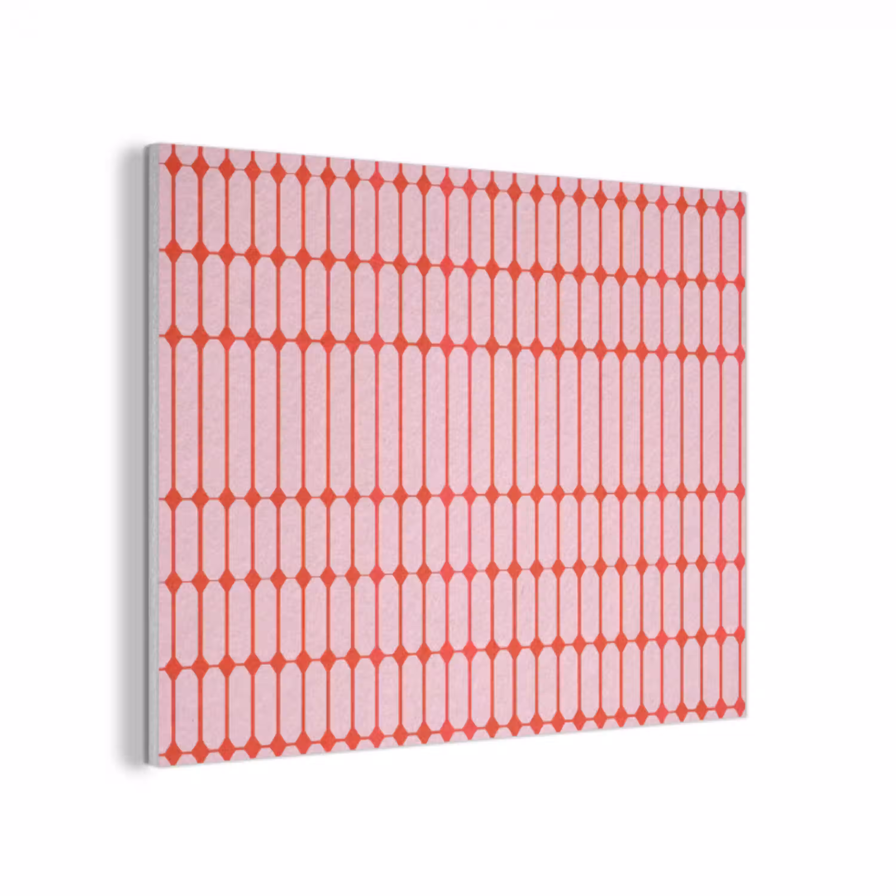 Geometrisch - Minimalistisch - Rood - Roze PET vilt klein 837 -3d