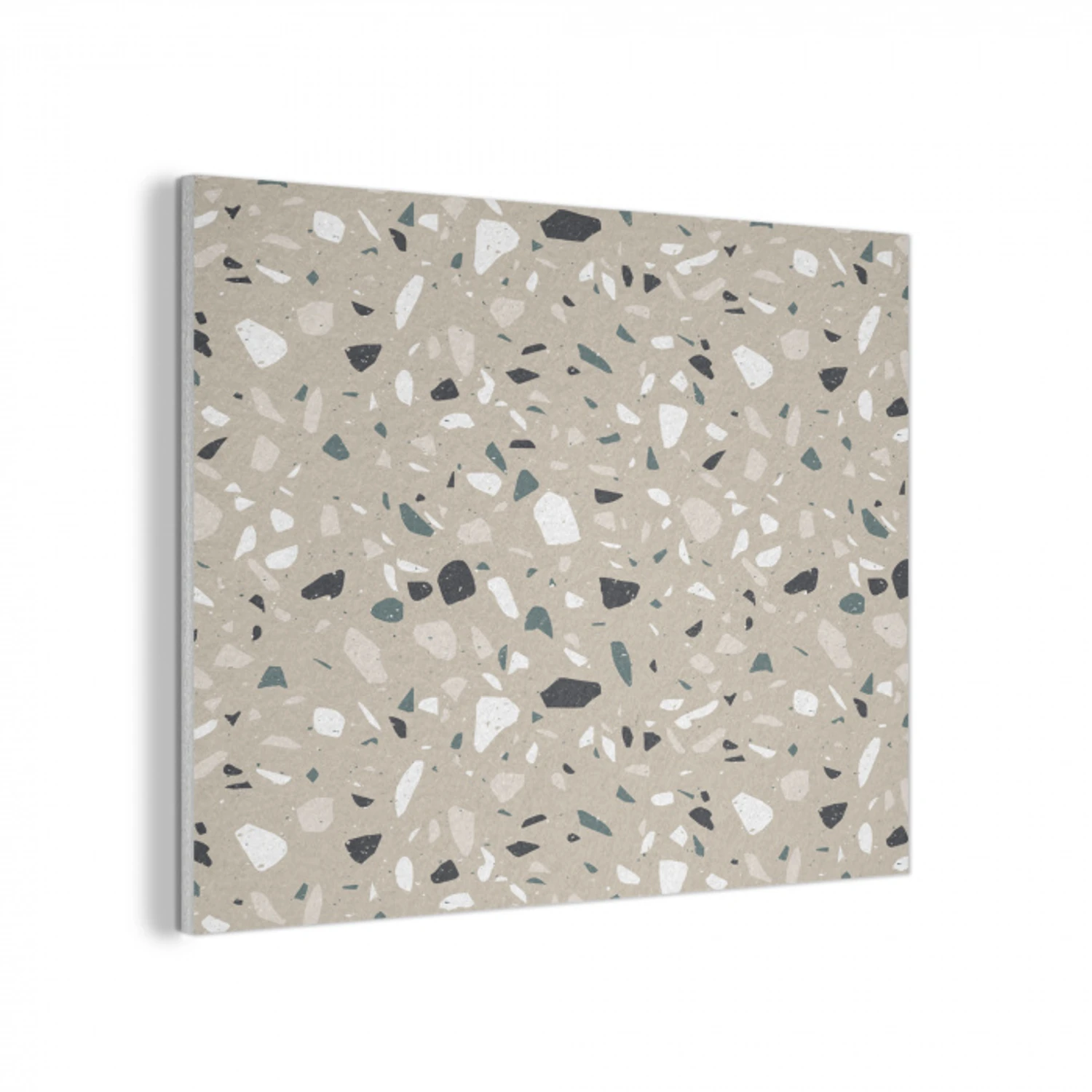 Terrazzo - Patroon - Groen PET vilt klein 837 -3d
