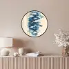 Vissen - Minimalistisch - Blauw Fotolijst rond zonder passe partout klein -sfeer3